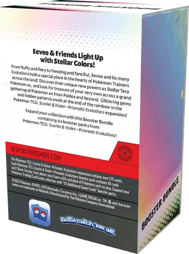 Pokemon TCG: Scarlet & Violet, Prismatic Evolutions, Booster Bundle, gra karciana, dodatek, 6 szt.