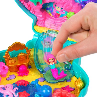Polly Pocket, Syrenkomiś - Błyszcząca wyspa, zestaw kompaktowy, laleczka i akcesoria
