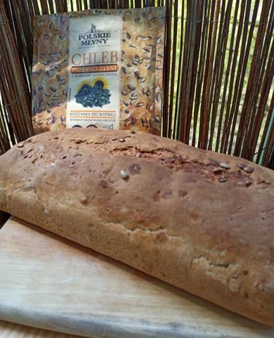 Polskie Młyny, chleb pszenno-żytni z ziarnami słonecznika, 500 g