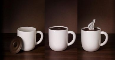 Qualy, Maximug, podajnik na chusteczki, biało-brązowy