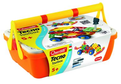 Quercetti, Tecno Toolbox, zestaw konstrukcyjny, 128 elementów