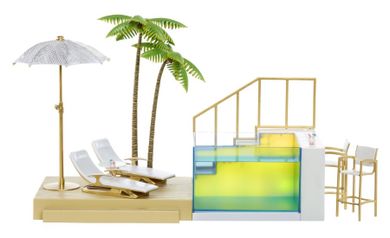 Rainbow High, Pool & Beach Club, zestaw z basenem zmieniającym kolory