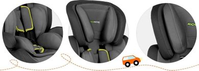 Ricokids, Massi, fotelik samochodowy, 9-36 kg, szary