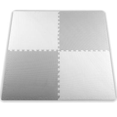 Ricokids, mata piankowa puzzle, biało-szara, 60-60 cm