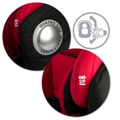 Ricokids, Spinway Pro, fotelik samochodowy, isofix, 0-36 kg, czerwony