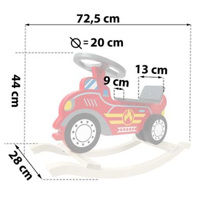 Ricokids, Straż pożarna, drewniane auto na biegunach