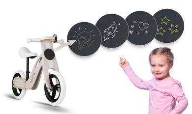 Ricokids, Veltino, rowerek biegowy, drewniany, różowy
