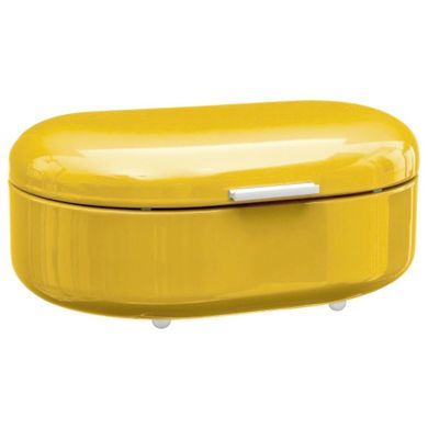 Secret de Gourmet, metalowy chlebak, retro żółty, 40-25-17 cm