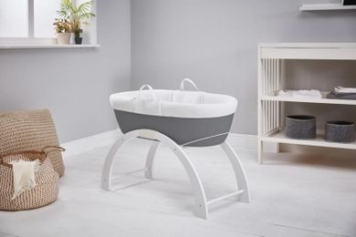 Shnuggle, Curve, stojak 2w1 do kosza mojżesza, biały