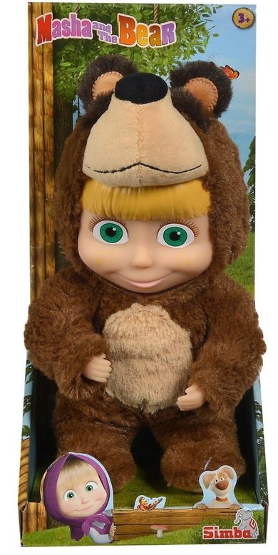 Simba, Masza i Niedźwiedź, lalka Masza w przebraniu Miszy, 2w1, 24 cm