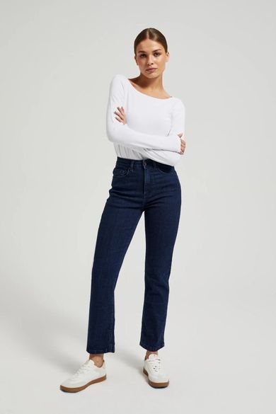 Spodnie jeansowe damskie, granatowe, Moodo