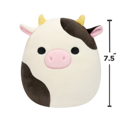 Squishmallows, Little Plush, Connor Black and White Cow, łaciata krowa, maskotka, 19 cm