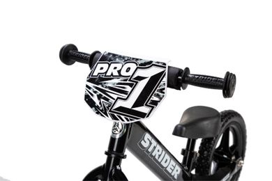 Strider, Pro, aluminiowy rowerek biegowy, 12", czarny