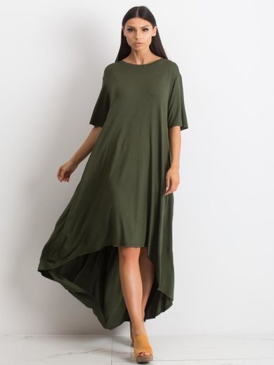 Sukienka damska, oversize, khaki, Rue Paris