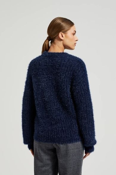 Sweter damski, granatowy, Moodo