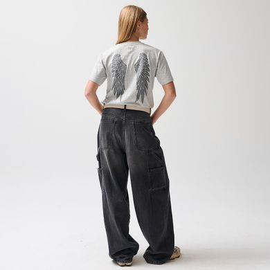 Szara koszulka basic z bawełny czesanej NOWEAR