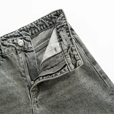 Szare spodnie jeansowe wide leg Cool Club