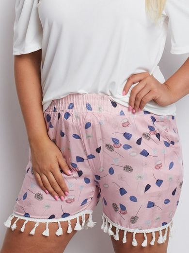 Szorty damskie, różowe, plus size, Factory Price