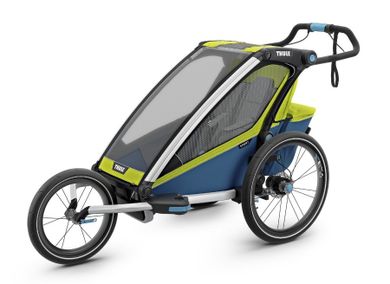 Thule, Chariot Sport 1, przyczepka rowerowa dla dziecka, zielono-niebieska