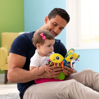 Tomy, Lamaze, miękka książeczka sensoryczna, rybka
