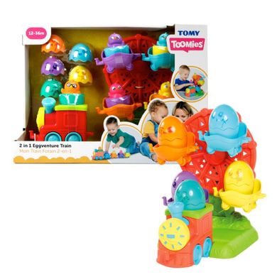 Tomy, Toomies, pociąg z jajeczkami 2w1, zabawka interaktywna