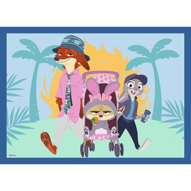 Trefl, Zwierzogród 2, Zootopia pełna przygód, puzzle 4w1