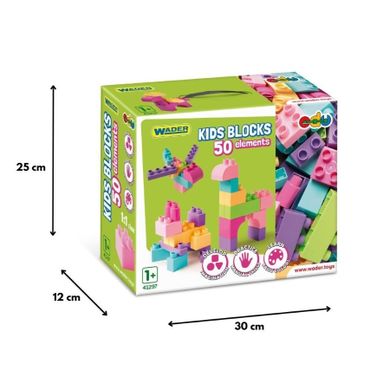 Wader, Kids Blocks, klocki konstrukcyjne, 50 elementów