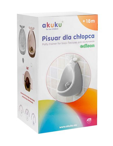 Akuku, pisuar, szary
