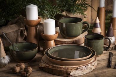 Altom Design, Reactive Forest, talerz ceramiczny, deserowy, 20 cm