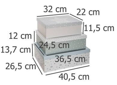 Atmosphera for kids, pudełka ozdobne dla dzieci, 3 szt.