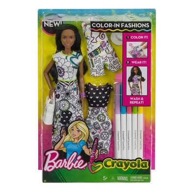 Barbie Crayola, Kolorowa moda, lalka z akcesoriami, zestaw kreatywny