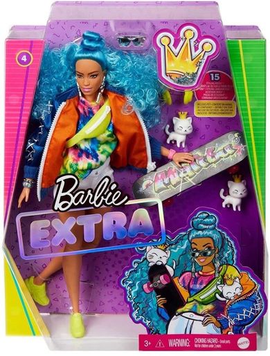 Barbie, Extra Moda, lalka z deskorolką i kotkami #4