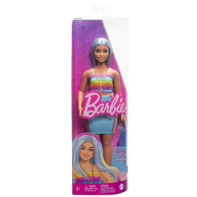 Barbie, Fashionistas, Tęczowo-niebieski komplet, lalka
