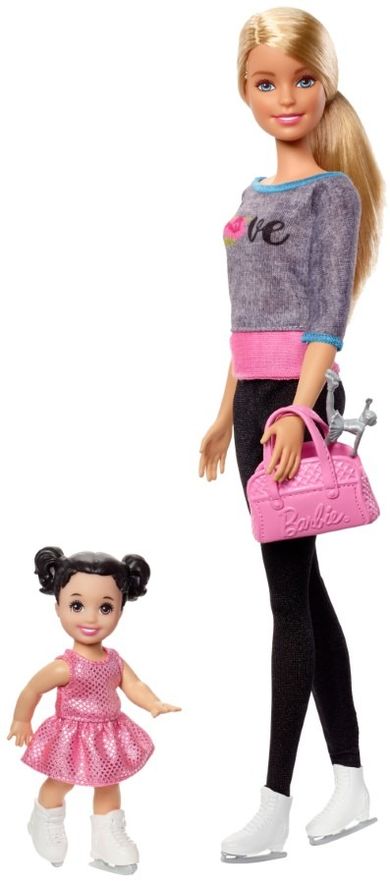 Barbie, Łyżwiarka, lalka, mini-laleczka i akcesoria
