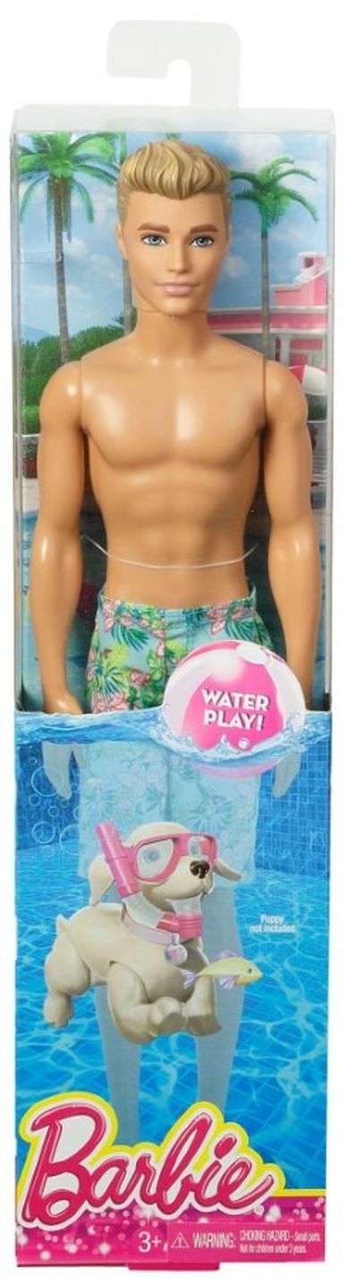 Barbie, plażowa lalka Ken, spodenki w kwiaty