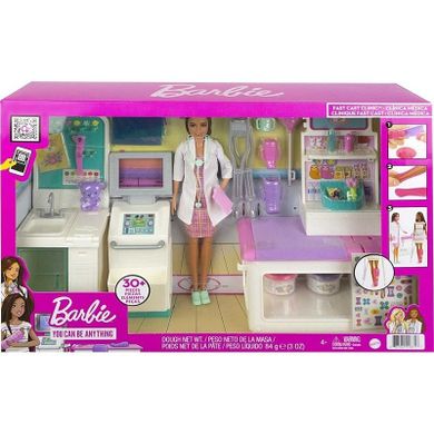Barbie, U lekarza - Zakładamy gips, zestaw z lalką i akcesoriami
