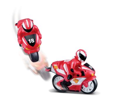 Bburago, motocykl zdalnie sterowany z figurką, czerwony
