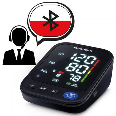 Berdsen, ciśnieniomierz naramienny z polskimi komunikatami i bluetooth, BD-123