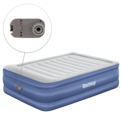Bestway, materac dmuchany dwuosobowy z pompką elektryczną, 203xx61 cm