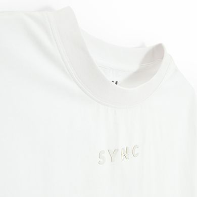 Biały t-shirt cropp z bawełny czesanej NOWEAR