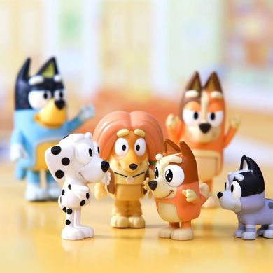 Bluey, rodzinka, figurki, 8 szt.