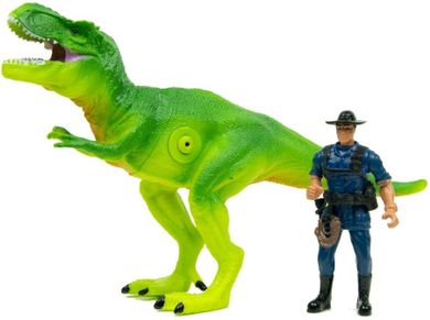 Boley, pojazd z przyczepą i figurką dinozaura