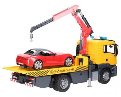 Bruder, Roadster MAN TGS, pomoc drogowa z autem