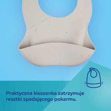 Canpol babies, Dots, śliniak silikonowy z kieszonką, pink
