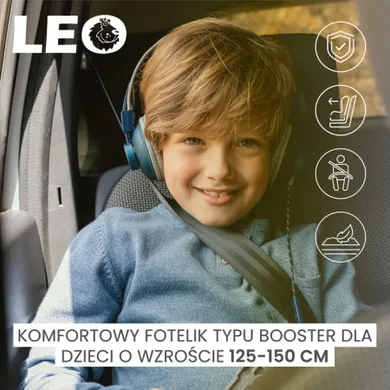 Caretero, Leo I-Size, podstawka samochodowa, Pink, 125-150 cm
