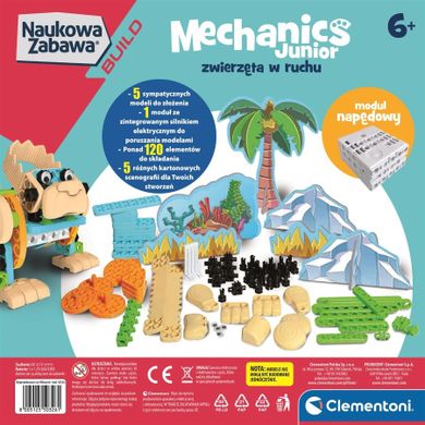 Clementoni, Maker's Lab, Zabawne zwierzęta, 120 elementów