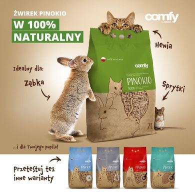Comfy, Pinokio, naturalny żwirek dla kota, drewniany, 7l