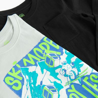 Cool Club, Bluzka chłopięca z długim rękawem, mix, zestaw, 2 szt.