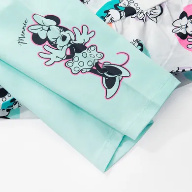 Cool Club, Komplet dziewczęcy, Sukienka z krótkim rękawem, Legginsy 3/4, mix, Myszka Minnie