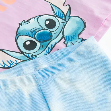 Cool Club, Komplet dziewczęcy, T-shirt, crop top, Legginsy kolarki, prążkowane, mix, Lilo i Stitch